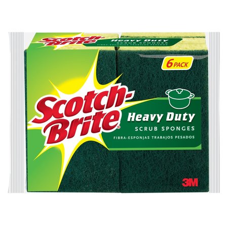 3M Scotch-Brite Heavy Duty Scrubber Sponge For Pots and Pans 4.5 in. L 6 pk, 6PK 426
